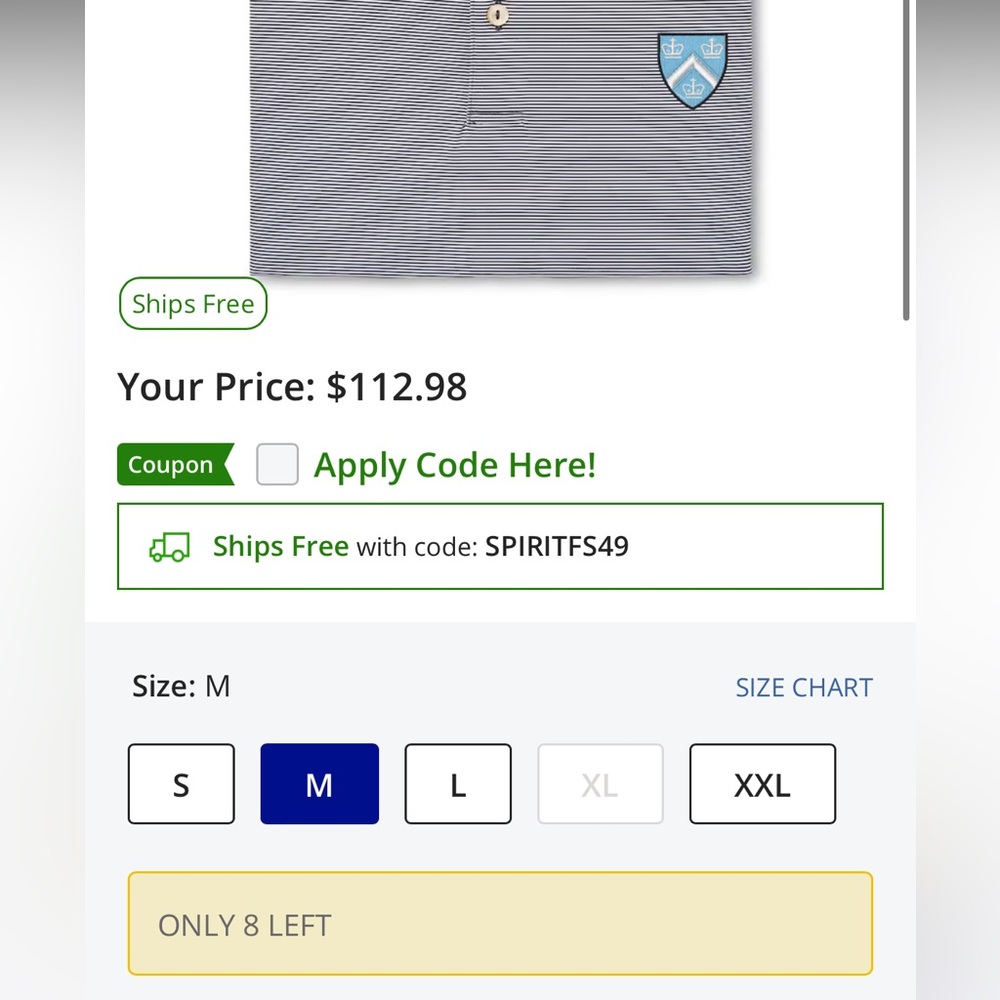 Columbia University Jubilee Charcoal Stripe Stretch Jersey Polo - Picture 9 of 9